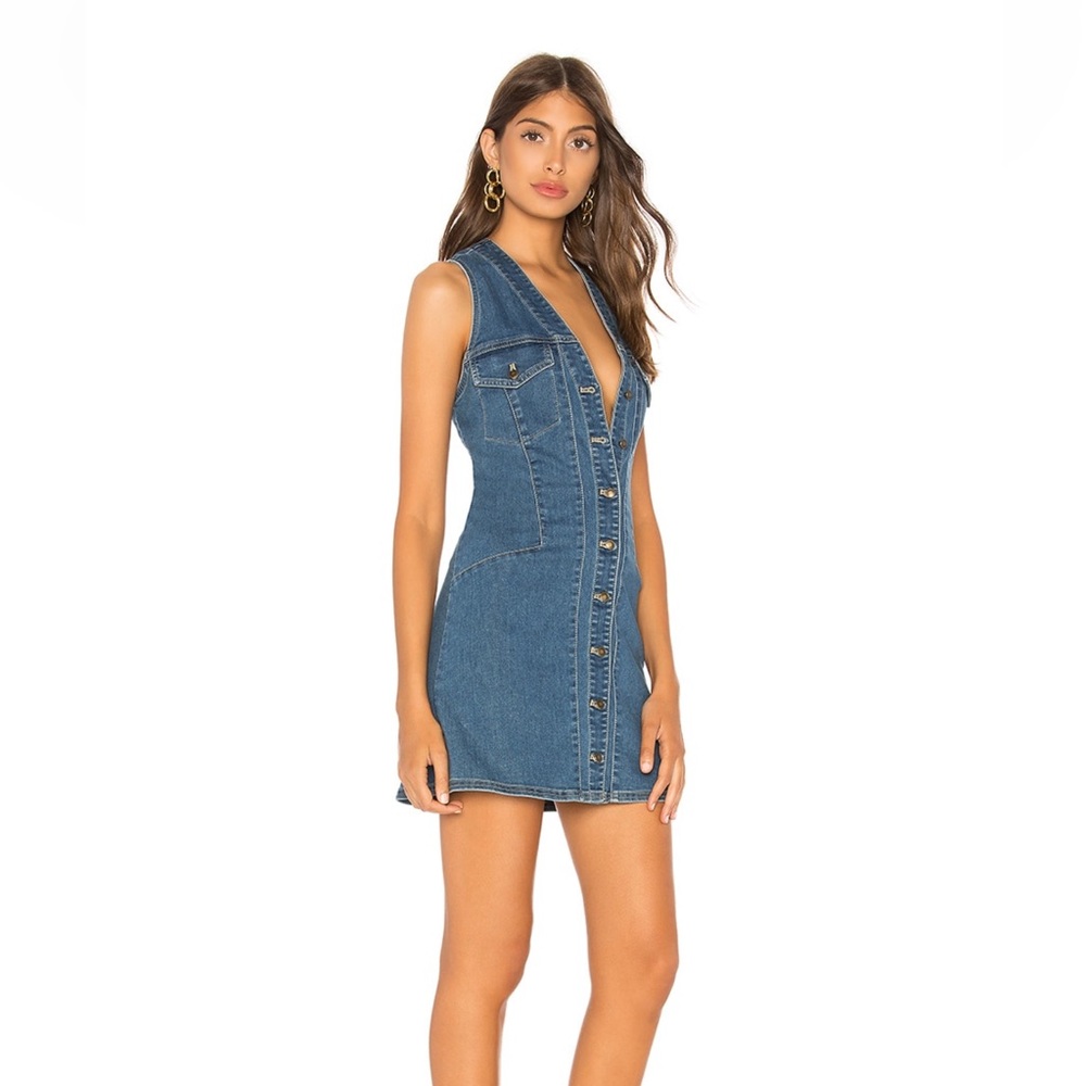 Free People | Wandering Star Denim Mini Dress